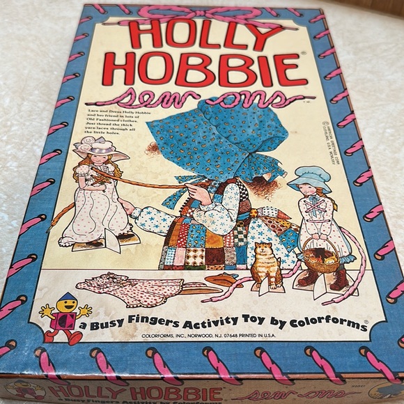 1975 Rare Vintage Holly Hobbie Sew On Colorforms Busy Fingers Activity Toy. NEW - Picture 12 of 12